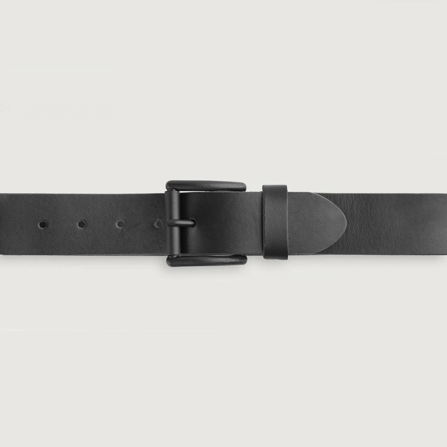 Allan Black Leather Casual Belt