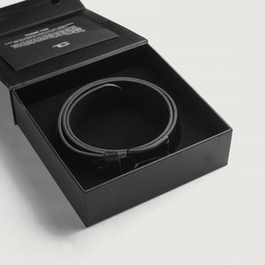 Allan Black Leather Casual Belt