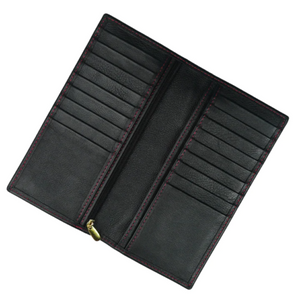 Classic Leather Long Wallet – 12-Slot Card Organizer with Zipper Coin Pocket & Smartphone Compartment