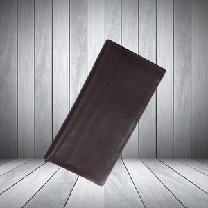 Classic Leather Long Wallet – 12-Slot Card Organizer with Zipper Coin Pocket & Smartphone Compartment