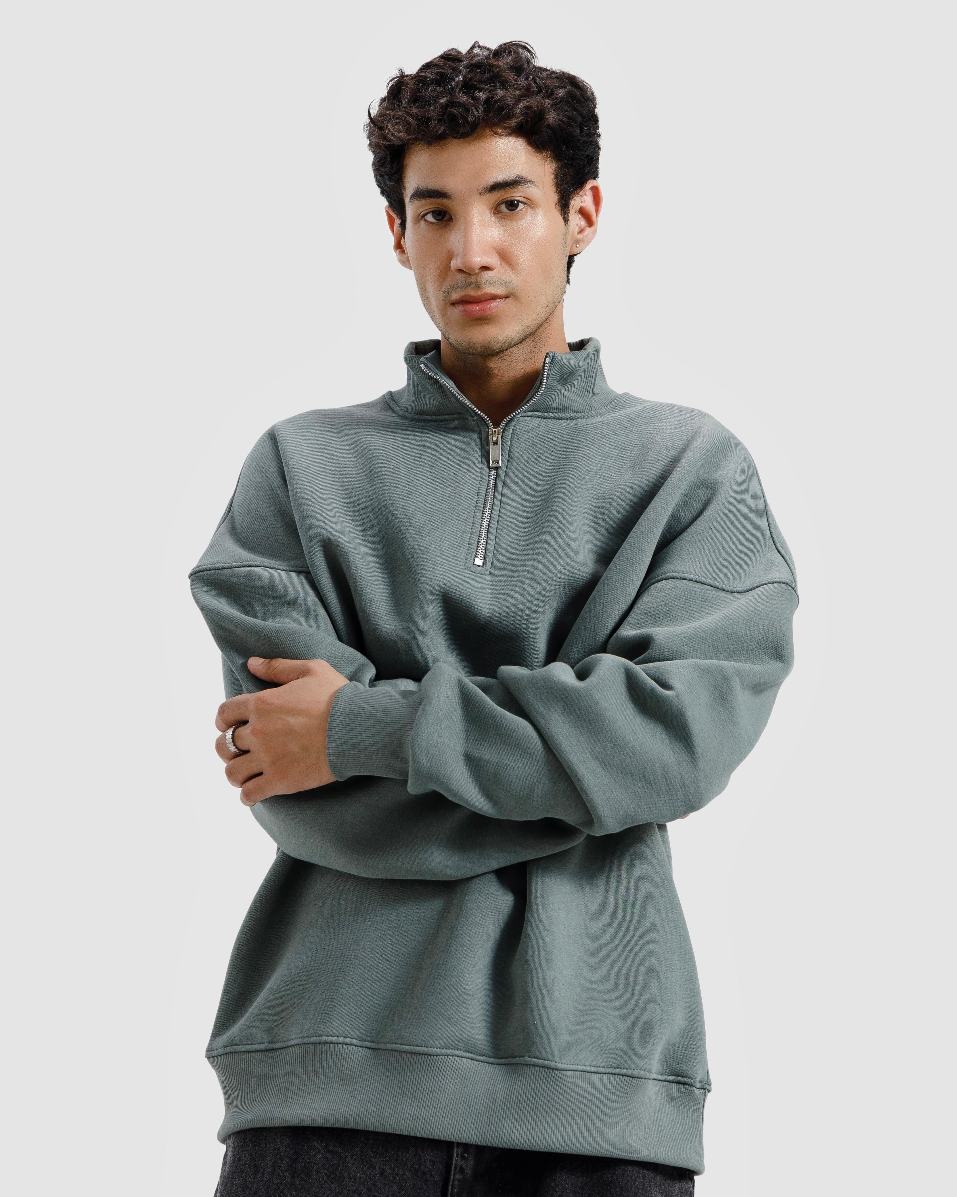 Basic Quarter-Zip Sweatshirt