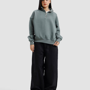 Basic Quarter-Zip Sweatshirt