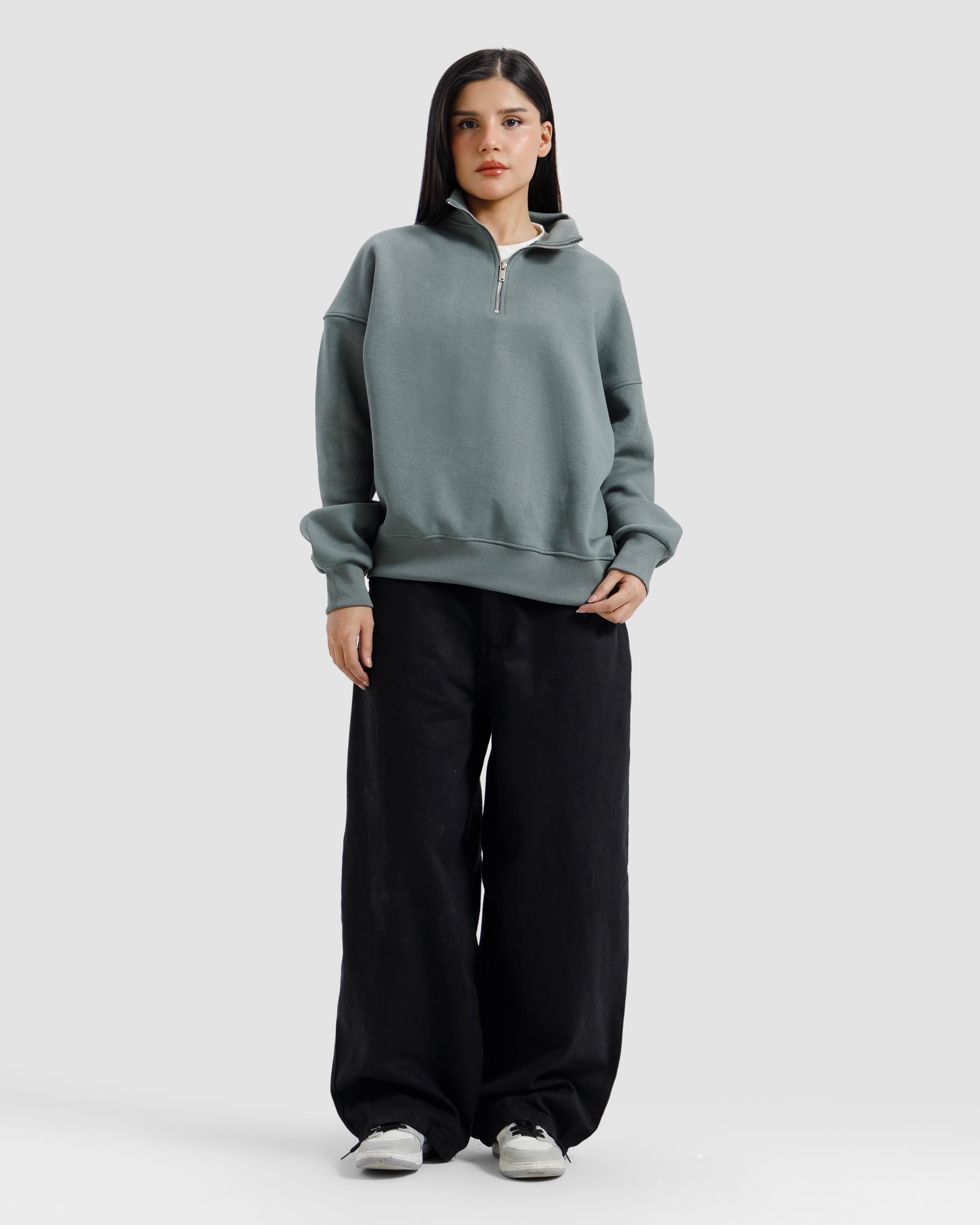 Basic Quarter-Zip Sweatshirt