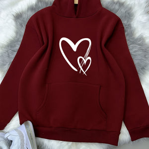 Maroon Hoodie 2 heart