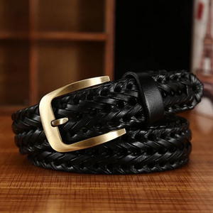 Stylish Braided Men’s Leather Belt
