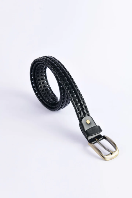Stylish Braided Men’s Leather Belt