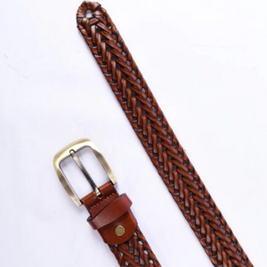 Stylish Braided Men’s Leather Belt