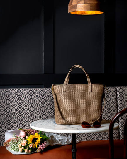 TURKISH TOTE BAG – LEATHER HERRINGBONE ZIPPER BAG MULTI COLOURS