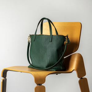 TURKISH TOTE BAG – LEATHER HERRINGBONE ZIPPER BAG MULTI COLOURS