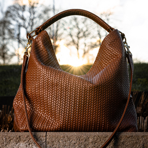 TURKISH TOTE BAG – LEATHER HERRINGBONE BAG BROWN