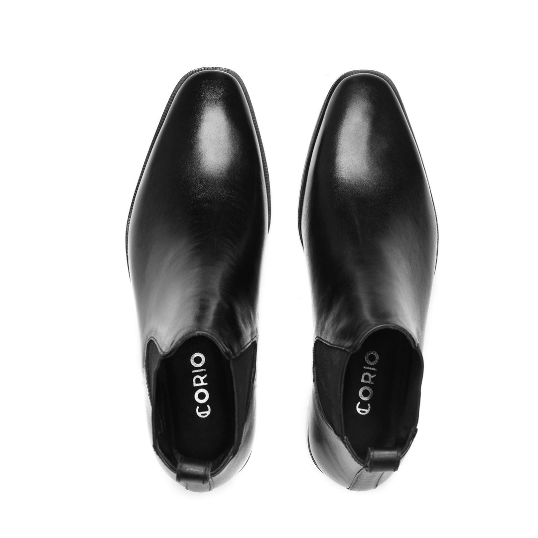 Men's Classic Black Leather Chelsea Boots