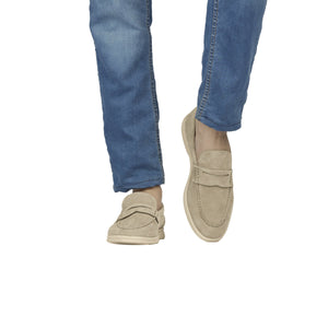 Men's beige Suede Cow Leather Penny Loafers