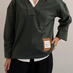 SOFT FLEECE PATCH HOODIE