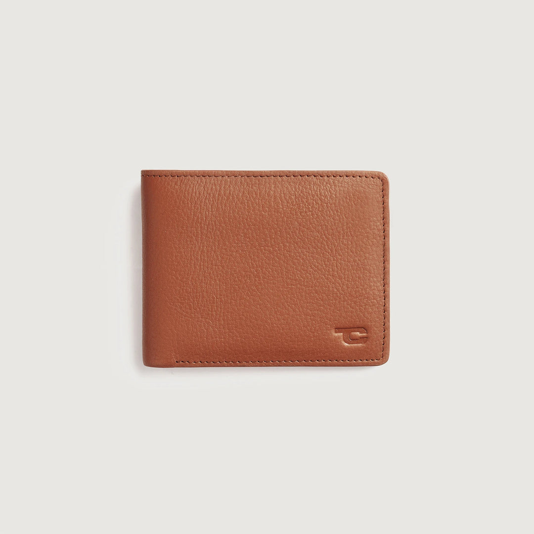 Voren Brown Leather Bi-fold Wallet