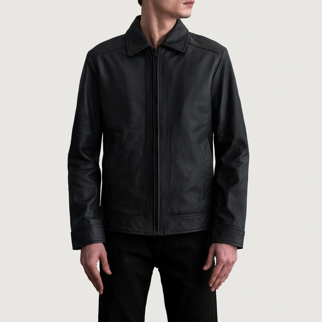 Inferno Matte Black Leather Jacket