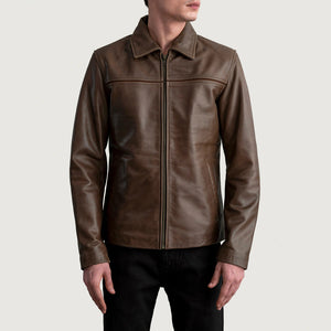 Mystical Pullup Brown Leather Jacket