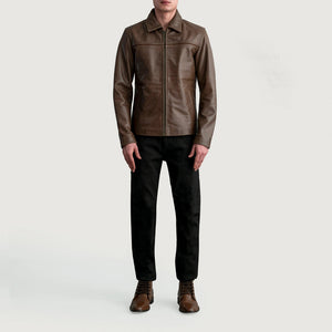 Mystical Pullup Brown Leather Jacket