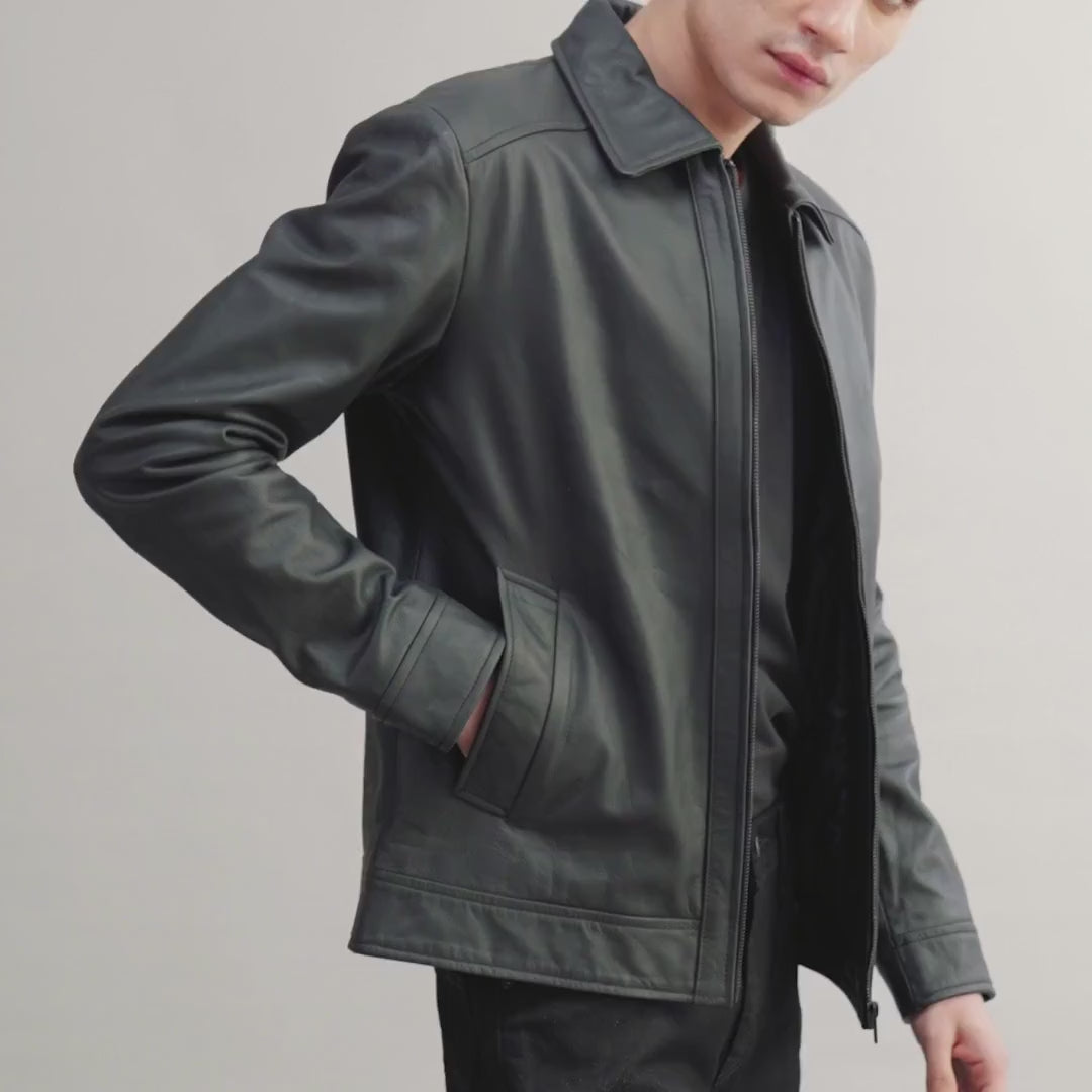 Inferno Matte Black Leather Jacket