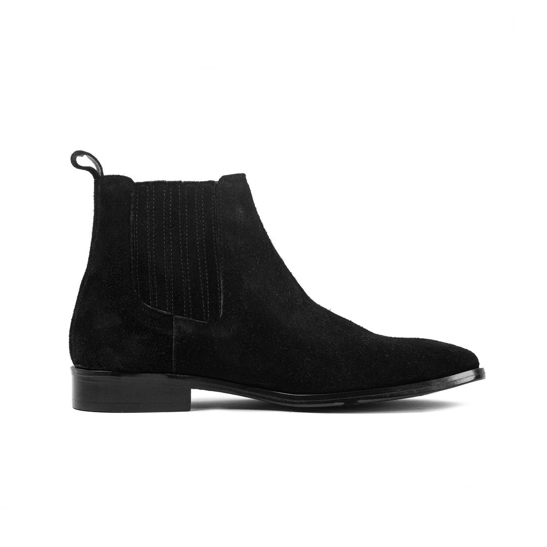 Men's Black Suede Chelsea Boots