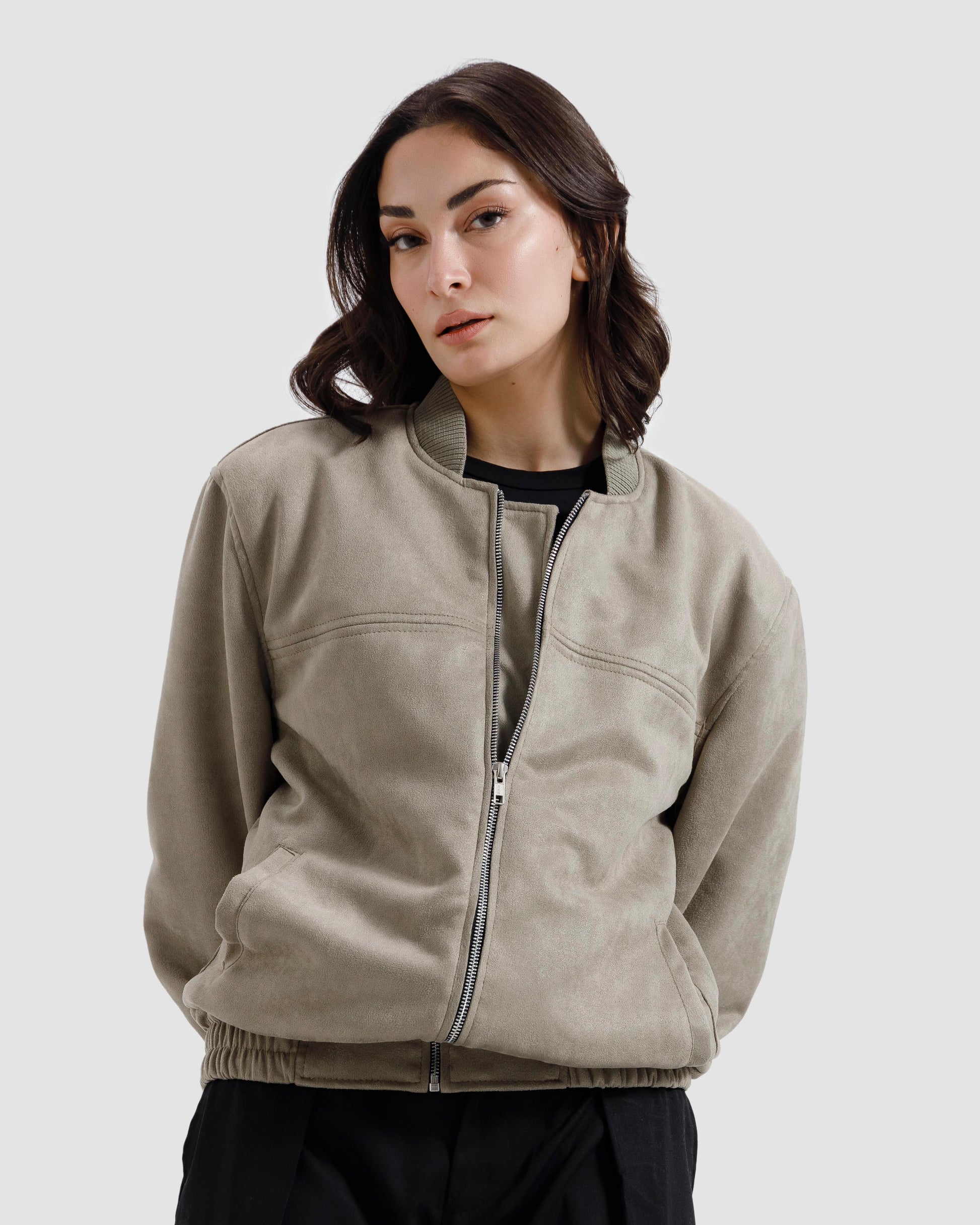 Suede   Varsity   Jacket