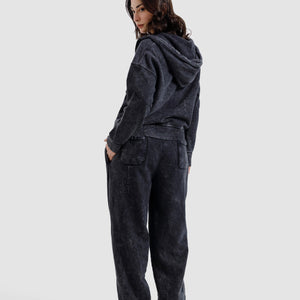 Washed Zipper Hoodie