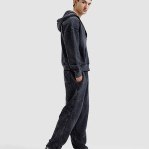 Washed Zipper Hoodie