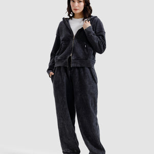 Washed Zipper Hoodie