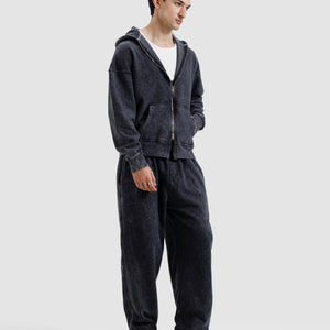 Washed Zipper Hoodie