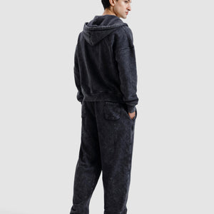 Washed Zipper Hoodie