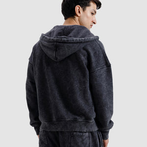 Washed Zipper Hoodie